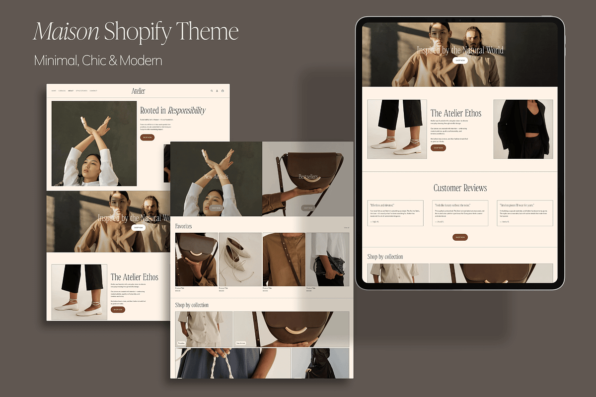 Modern Shopify Theme, a Shopify Template by Asha Glenn Design Studio (Photo 3 of 9)
