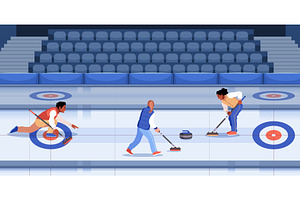 Curling competition. Professional, a Sport Illustration by YummyBuum