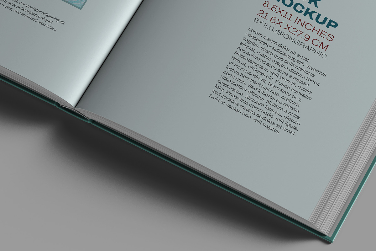 Letter Size Book Mockup - 8 views, a Books & Magazine Mockup by Illusiongraphic (Photo 19 of 24)