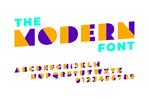 Modern Minimal Alphabet Fonts