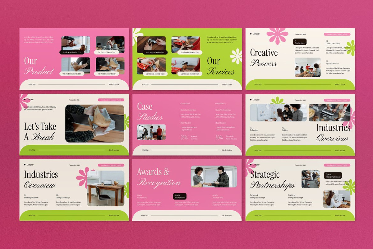 Cream Company Profile Google Slide, a Presentation Template by graphicook (Photo 3 of 5)