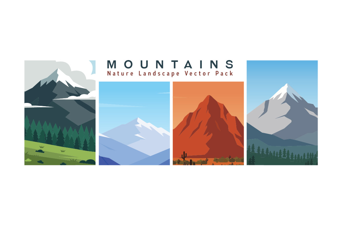8 Mountain Nature Landscape Vector, a Sport Illustration by jongcreative (Photo 2 of 3)