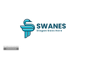 Swanes Simple Mascot Logo, a Branding & Logo Template by ivan_artnivora