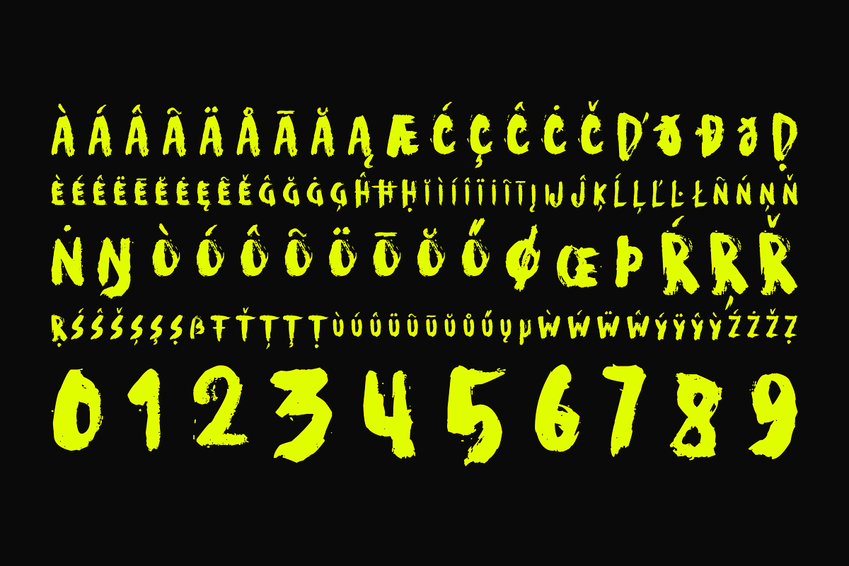 Raw Voltage – Aggressive Brush Font, a Handwritten Font by Letteratom (Photo 9 of 9)