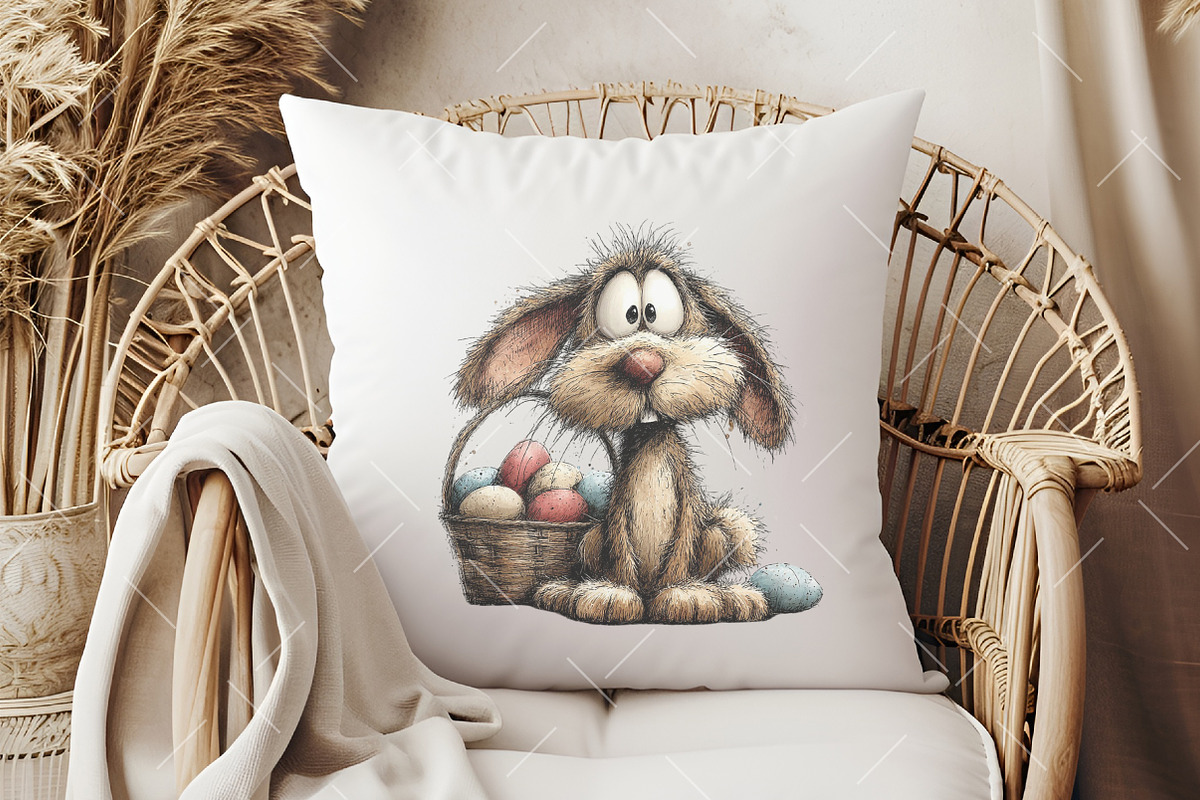 Whimsical Easter Bunny Clipart, an Illustration by OK Design (Photo 5 of 6)