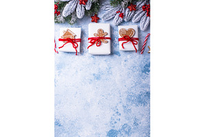Christmas festive background with, a Holiday Photo by Yulia Furman