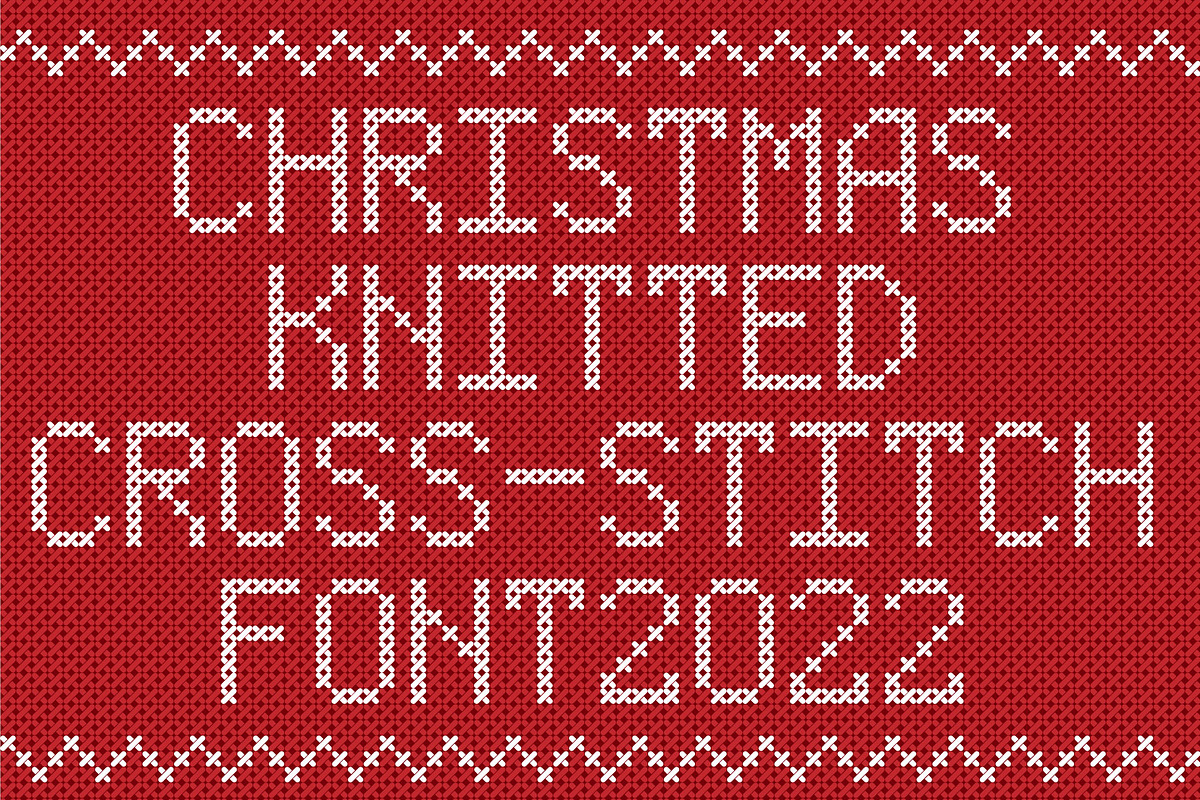 Christmas Knitted Cross-Stitch Font, a Symbol Font by Artolus (Photo 1 of 7)
