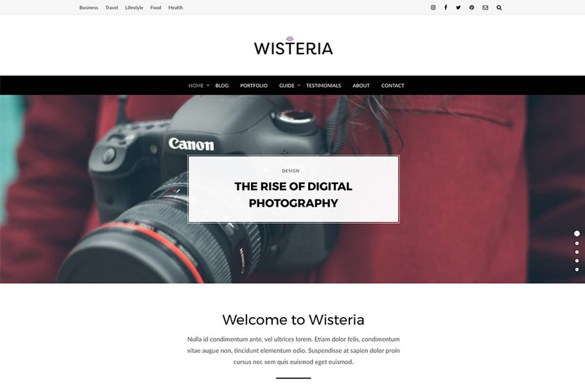 Wisteria - A Creative Blog Theme, a WordPress Template by DesignOrbital (Photo 3 of 5)