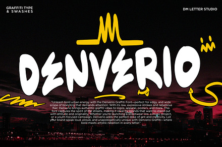 Denverio – Graffiti Font & Swashes