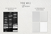 Pigment & Paper Brushes Procreate, a Brush Add-On by Fins and Fiction (Thumbnail 5 of 13)