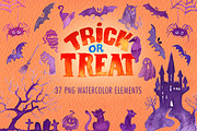 HALLOWEEN WATERCOLOR CLIPART, an Illustration by Art & Things (Thumbnail 2 of 4)