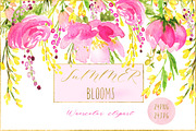 Summer blooms. watercolor clipart, an Illustration by LABFcreations (Thumbnail 3 of 5)