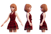 3D Stylized Girl_SG3FC, a Characters & Person 3D Model by LomellRueca (Thumbnail 8 of 23)