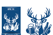 Stylized Beer Deer Graphic, a Food Illustration by CarWrap design (Thumbnail 3 of 3)