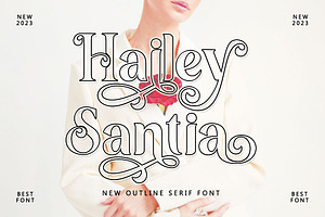 Hailey Santia Outline Serif