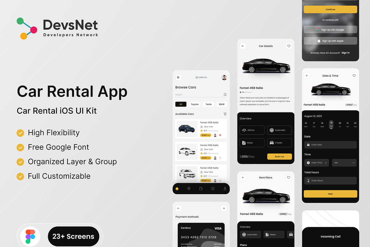 Car Rental Mobile App IOS kit, a Templates & Theme by devsnet (Photo 1 of 8)