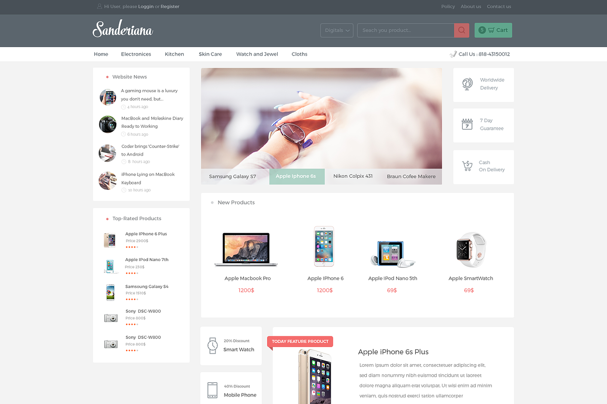 Sanderiana Ecommerce Theme, a Websites & App Template by Radian (Photo 1 of 3)