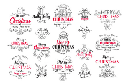 Merry Christmas Labels, a Card Template by VictoriaSergeeva