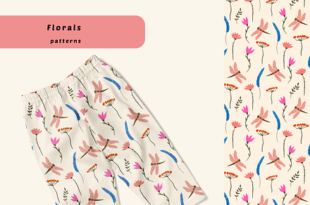 florals with dragonfly