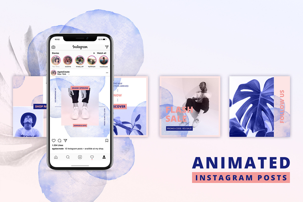 Entire Instagram Templates, a Social Media Template by AgataCreate (Photo 25 of 36)