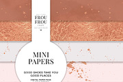 Pink White Rose Gold Mini Papers, a Pattern Graphic by Frou Fou Craft (Thumbnail 1 of 7)