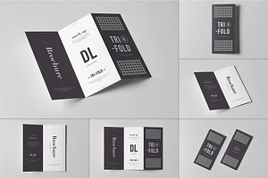 Tri-Fold DL Brochure Mock-up, an Advertising Mockup by zippypixelstudio