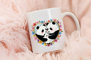 Mother's Day Panda Sublimation Png, an Illustration by RobertsArt (Thumbnail 7 of 7)
