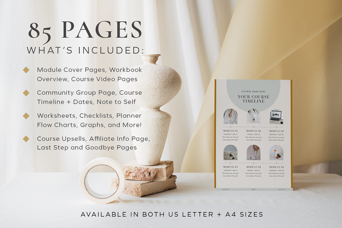 Course Workbook Canva Template, a Design Template by Studio Soluna (Photo 4 of 16)