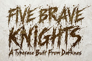 Five Brave Knights - Darknes & Chaos, a Handwritten Font by HypeWorksCo (Thumbnail 1 of 16)