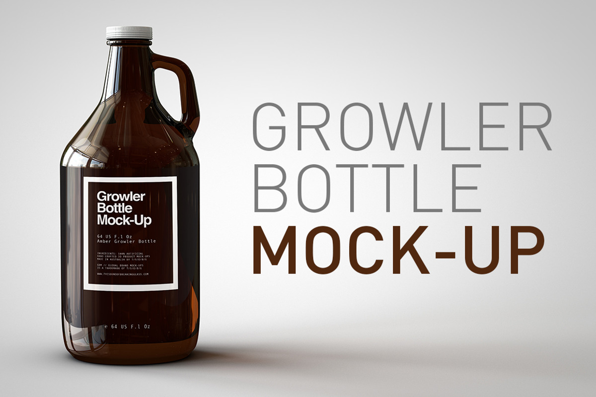 Growler Beer Bottle Mock-Up, a Household Mockup by TSOBG (Photo 18 of 33)