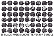 50 Black Rose Silhouette Vector Bund, an Illustration by Gaye Art (Thumbnail 1 of 51)