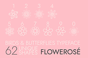 Flowerose Dingbats Font, a Symbol Font by Minimalartstudio (Thumbnail 1 of 3)