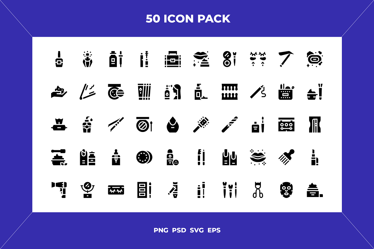 Makeup icons, an Outline Icon by Wencory (Photo 1 of 2)