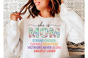 She is Mom Mother's Day PNG Sublimat, an Illustration by Designking (Thumbnail 4 of 6)