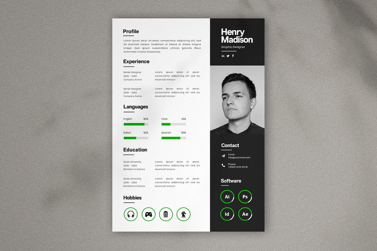 Modern Resume, a Resume Template by Saman Osama (Photo 2 of 3)