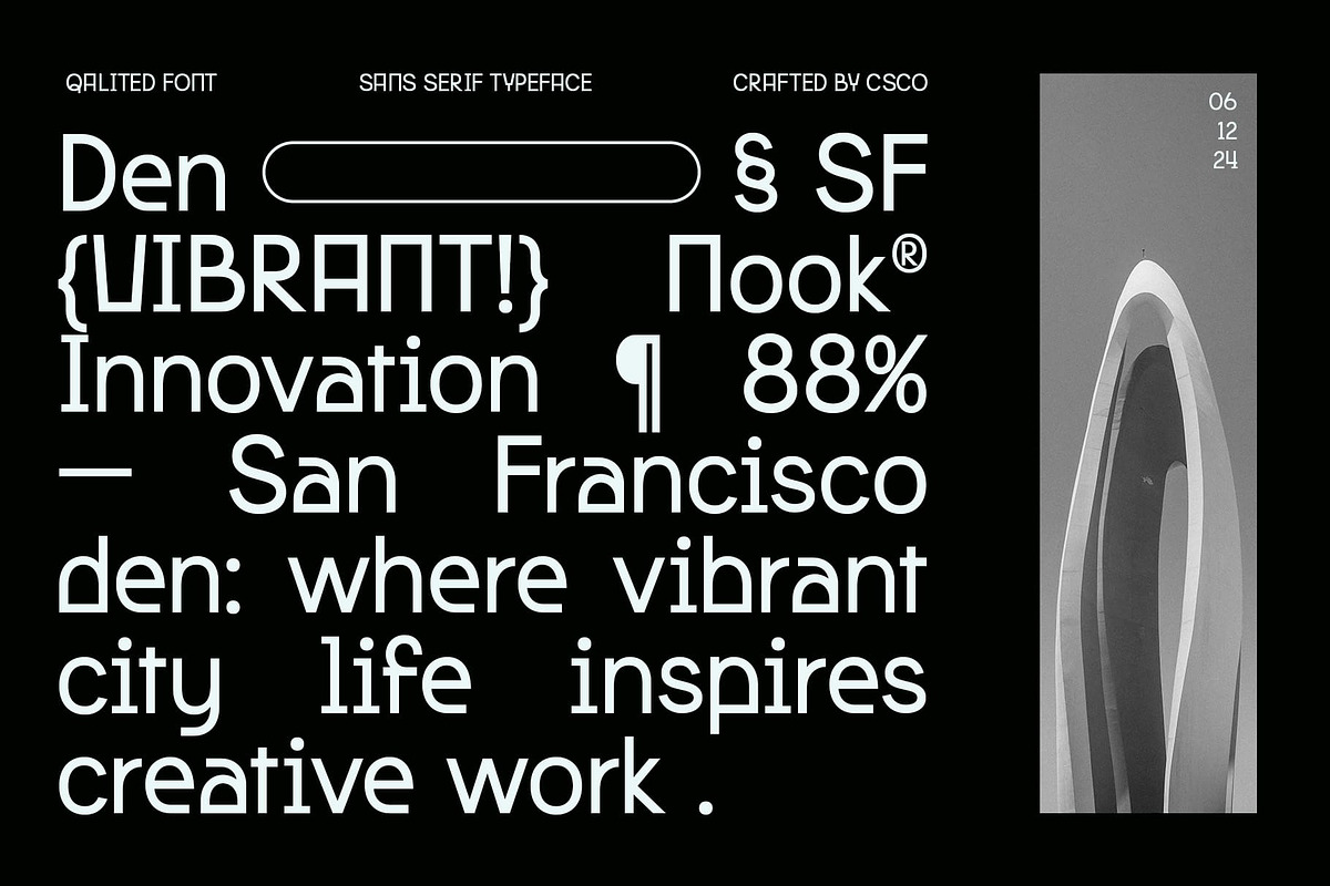 Qalited – Industrial Font, a Sans Serif Font by Craft Supply Co. (Photo 4 of 8)