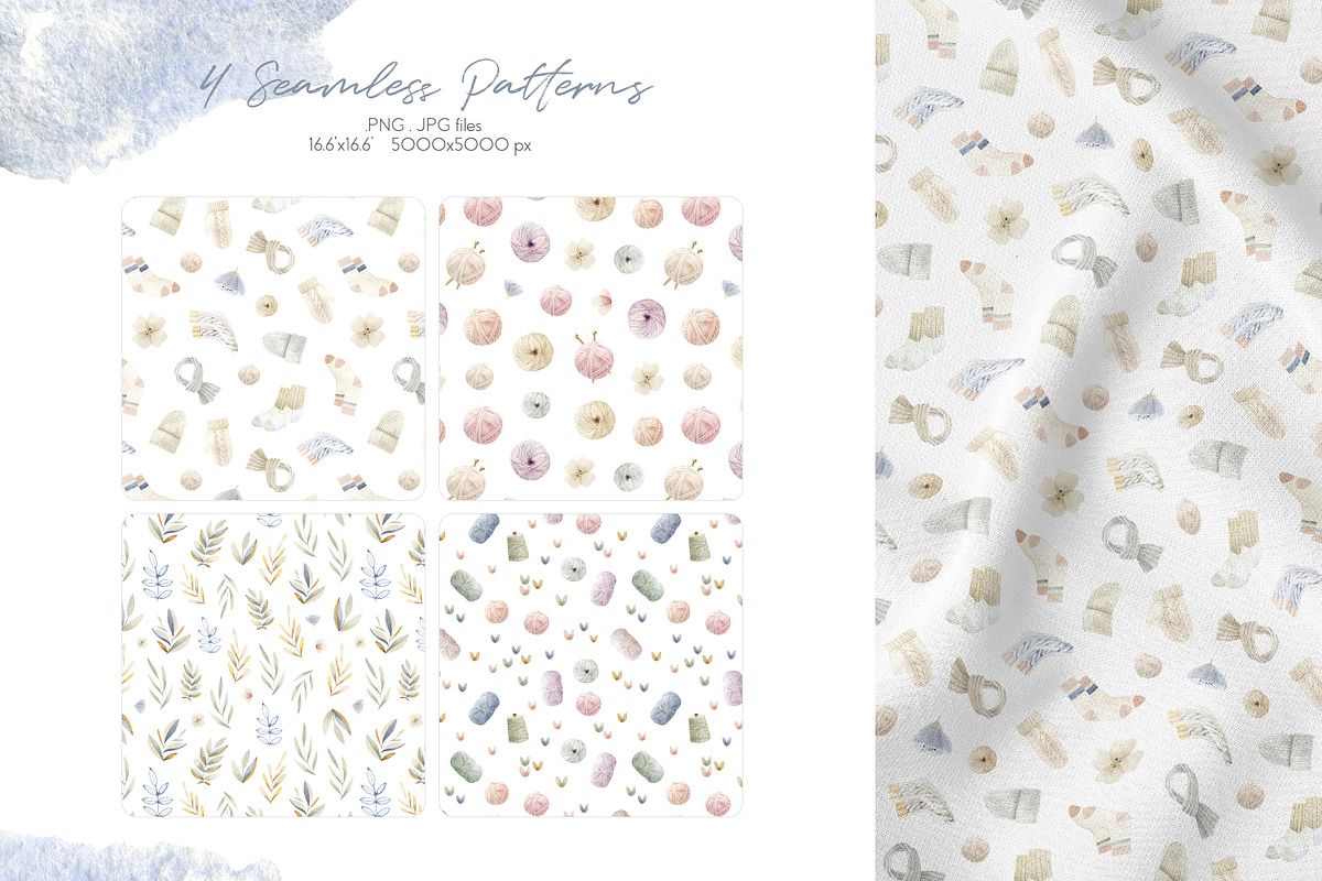 Knitting Watercolor Illustrations, an Illustration by Julia M. Watercolor (Photo 5 of 11)