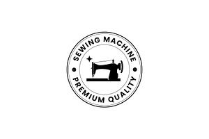 Sewing machine logo illustration, a Branding & Logo Template by Dyn Studio