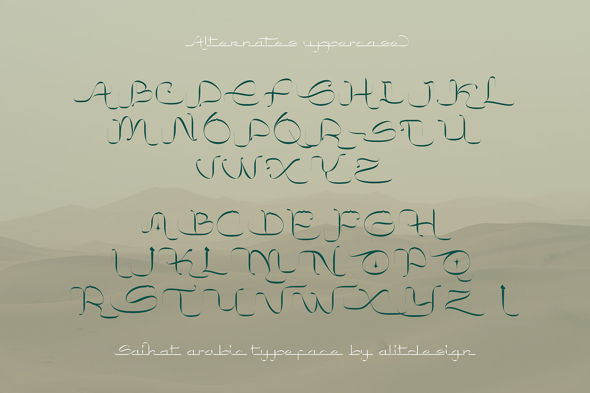 Saihat Arabic Typeface, a Script Font by alit design (Photo 6 of 15)
