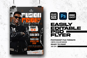 Friday Party PSD Flyer Template, a Flyer Template by Shajib Shikder