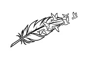 Boho Feather Silhouette Vector, an Object Graphic by jahid234 (Thumbnail 23 of 51)