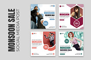 Monsoon Sale Social Media Post, a Social Media Template by Designgrove (Thumbnail 2 of 2)