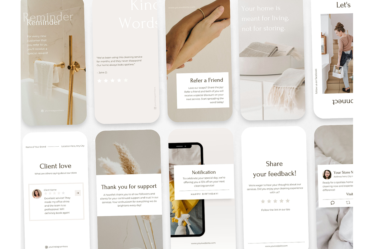 100 Cleaning Business Story Template, a Social Media Template by PatternLab. (Photo 7 of 9)