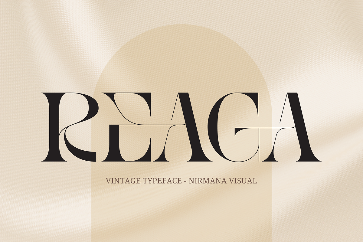Reaga Vintage - Branding Logo Font, a Serif Font by Nirmana Visual (Photo 1 of 10)