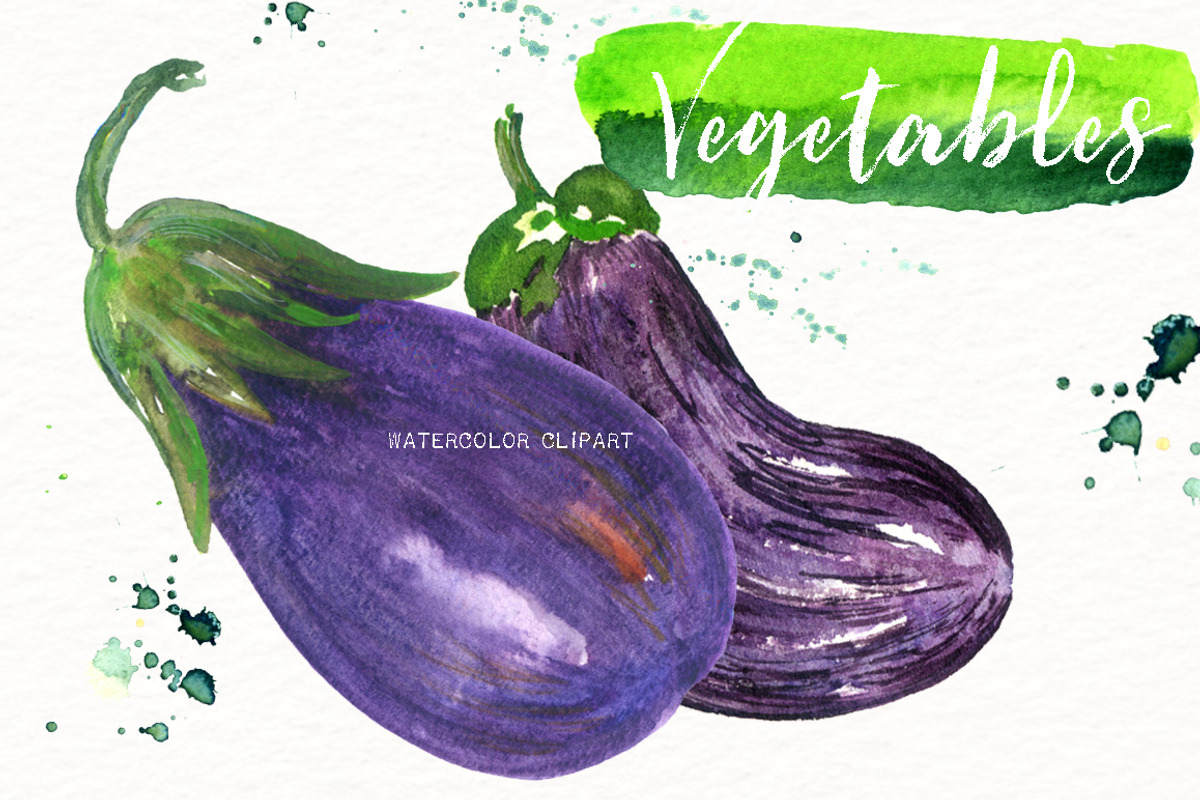 Vegetables. Watercolor clipart., an Illustration by LABFcreations (Photo 2 of 11)
