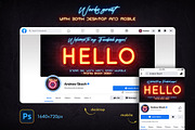 Neon Facebook Covers, a Social Media Template by Andrew Skoch Design (Thumbnail 2 of 7)