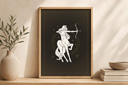 Sagittarius Zodiac Wall Art, a Person Illustration by Vasya Kobelev (Thumbnail 5 of 7)
