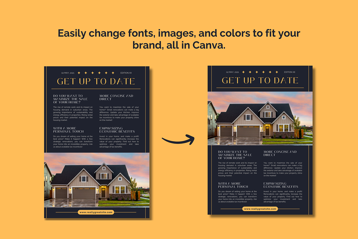 Realtor Newsletters Canva Templates, a Templates & Theme by TemplateCastleStore (Photo 7 of 9)