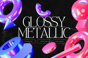 Glossy Metallic Shapes