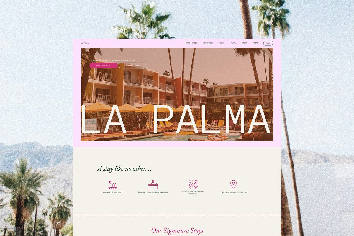 La Palma Hotel Website Template preview 4